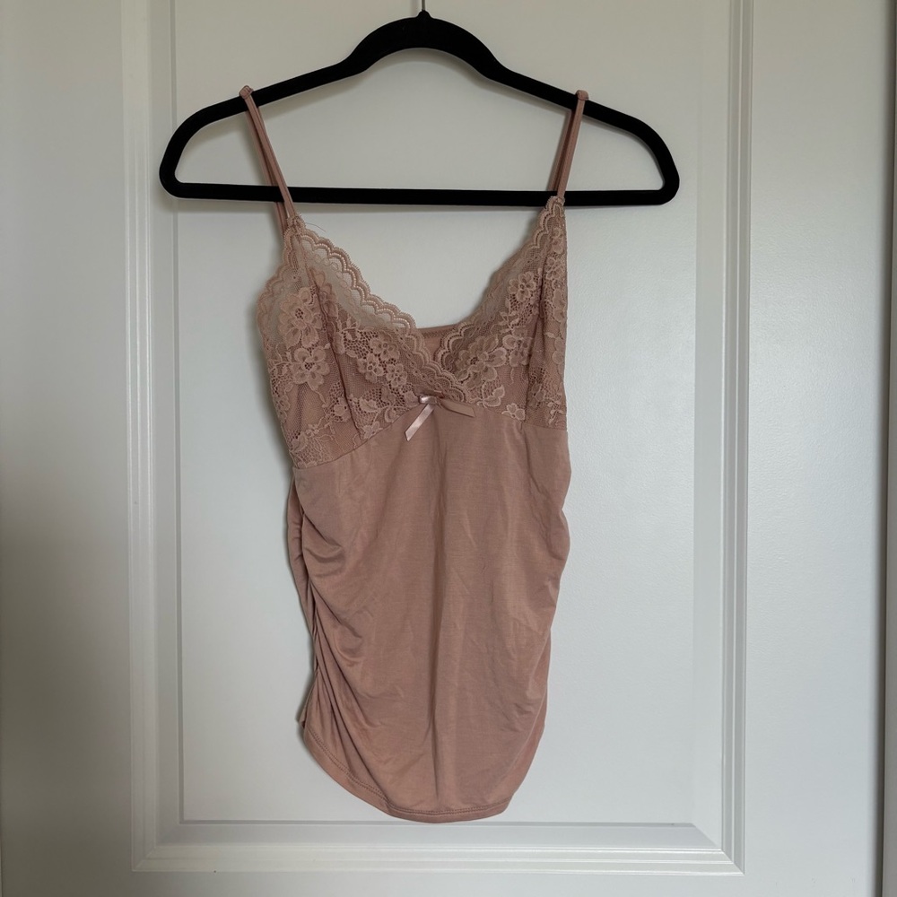 SHEIN Blush Lace-Trim Camisole